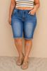 Picture of PLUS SIZE RHINESTONES PULL UP BERMUDA SHORTS